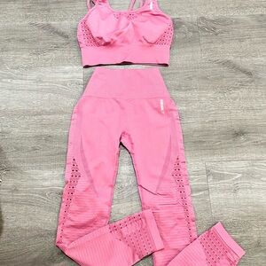Gymshark Pink Leggings and Sports Bra Set